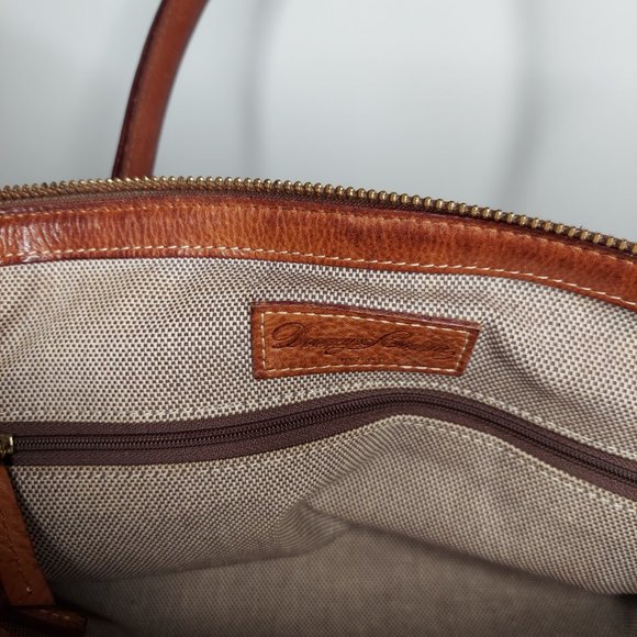 Dooney & Bourke Brown Tweed with Leather Accent Purse - Picture 7 of 12